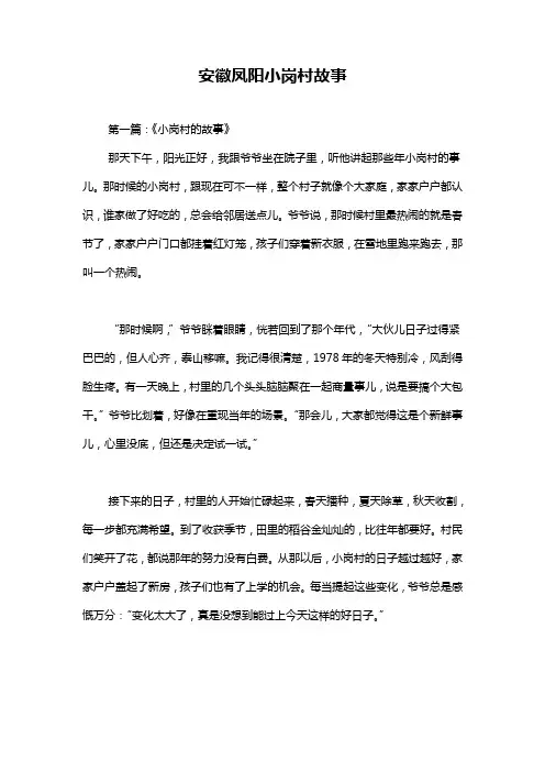 安徽凤阳小岗村故事