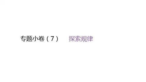 北师大版七年级数学上册专题小卷(7)探索规律课件