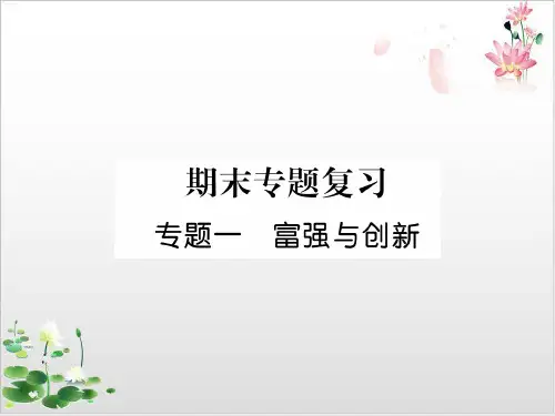 部编版_九年级上册道德与法治作业期末专题复习 专题 富强与创新PPT