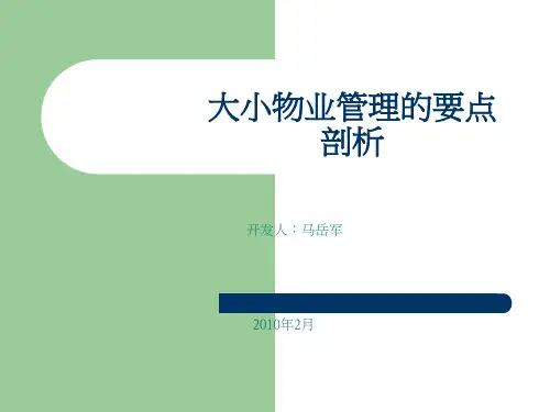 (马岳军)大小物业管理的要点剖析