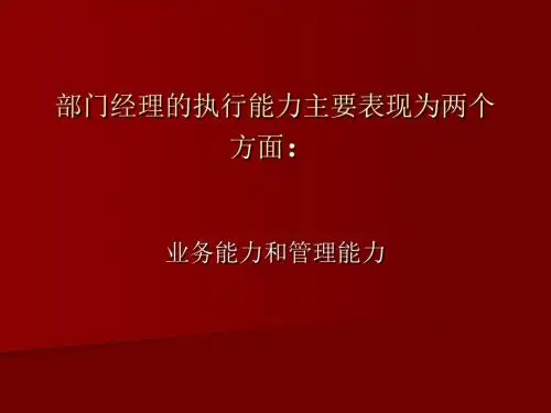 职业经理人十大技能培训