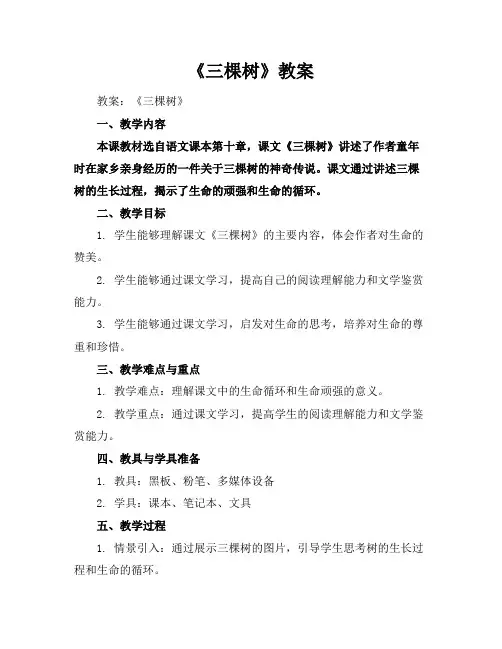 《三棵树》教案