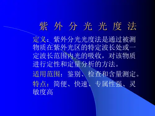 2019年中国药典年版--紫外分光光度法讲义.ppt