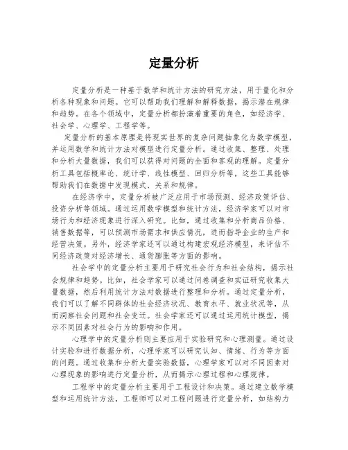 定量分析 