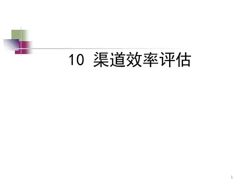 第10章渠道效率评估
