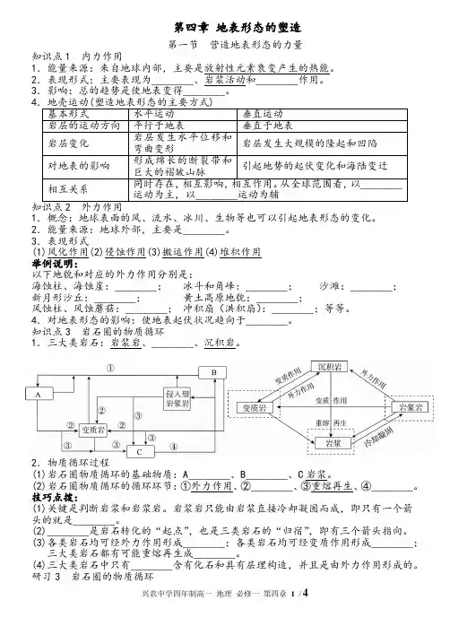 地理 必修一第四章知识点汇总