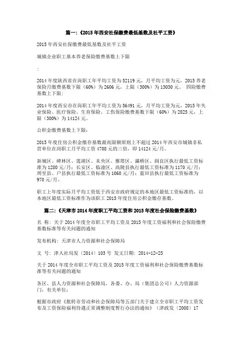 2015年平均工资一览表