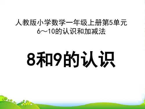 新人教版一年级数学上册《8和9的认识》教学课件.ppt