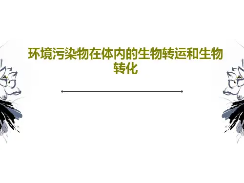 环境污染物在体内的生物转运和生物转化83页PPT