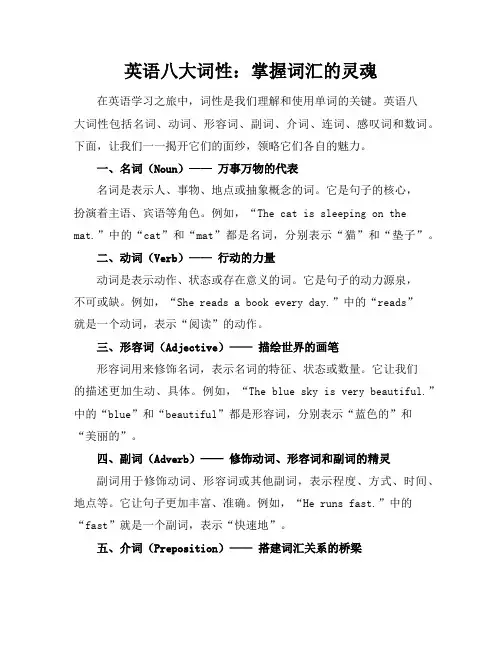 英语八大词性