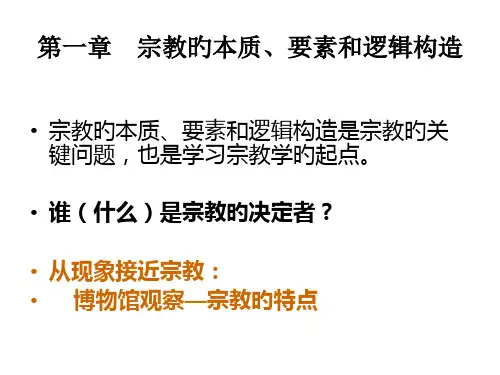 宗教本质专题知识讲座