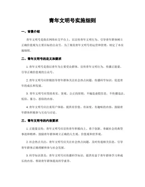 青年文明号实施细则