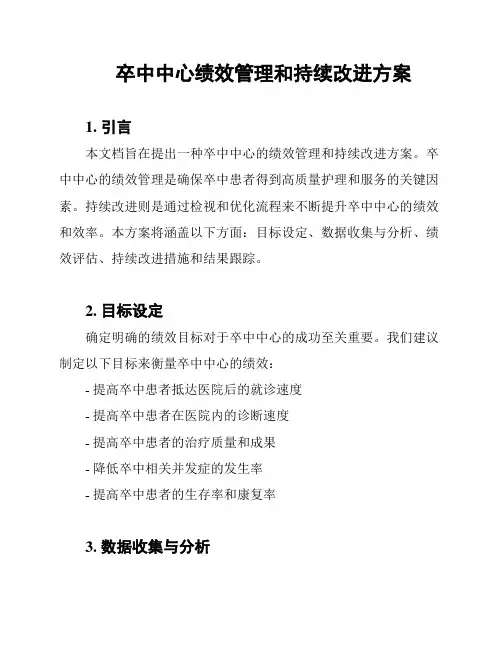 卒中中心绩效管理和持续改进方案