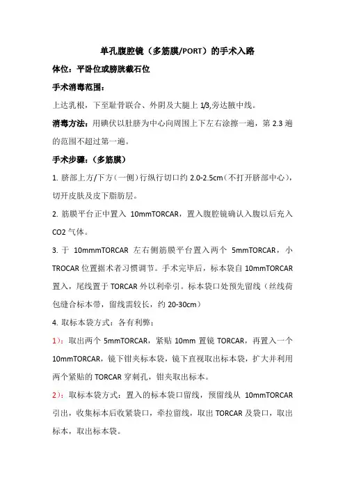 手术入路步骤