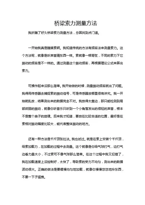 桥梁索力测量方法