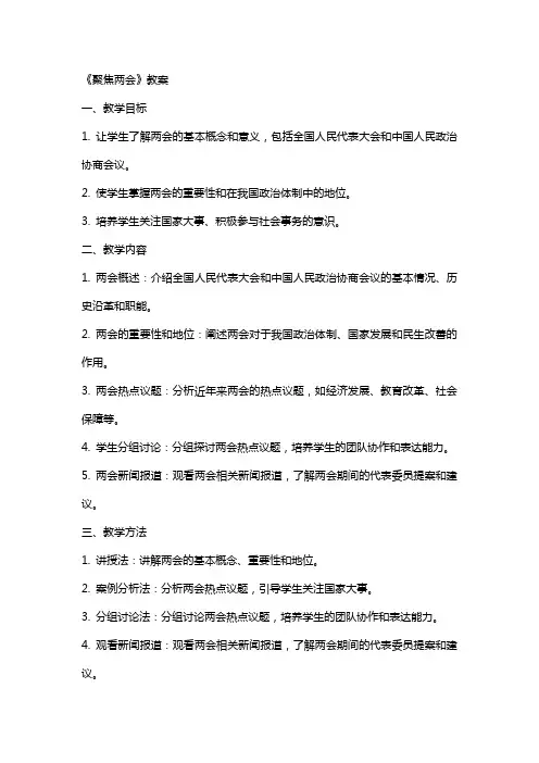 《聚焦两会》教案