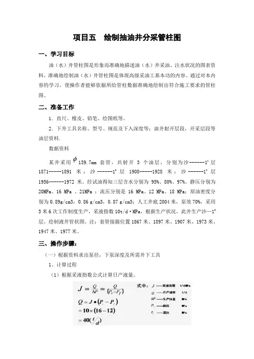 绘制抽油井分采管柱图