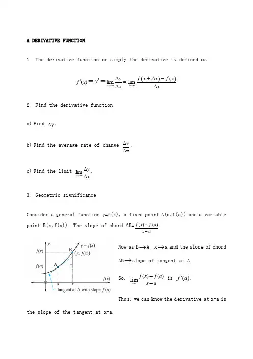 AP微积分CALCULUS知识点总结