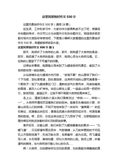 这里风景独好作文500字（通用28篇）