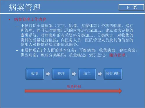 病案管理 医院业务知识