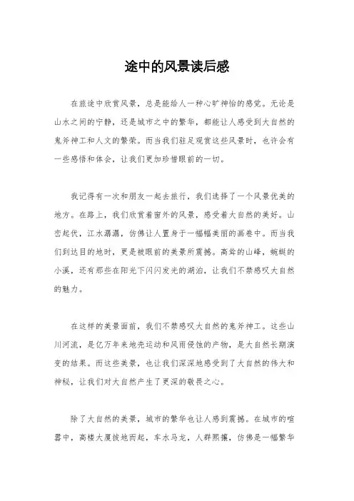 途中的风景读后感