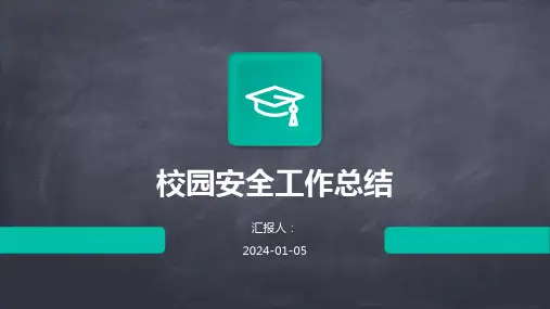校园安全工作总结模版PPT
