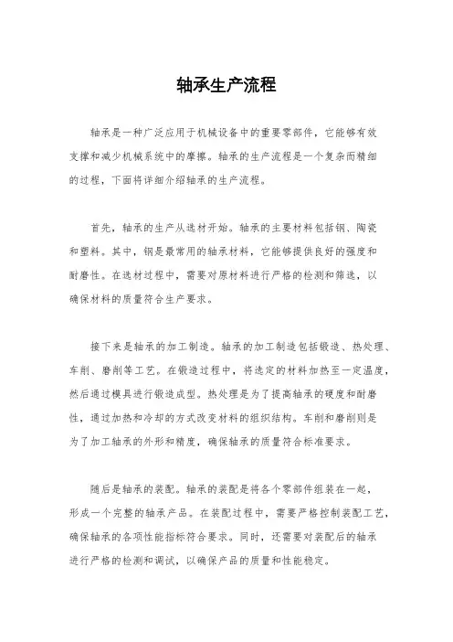 轴承生产流程