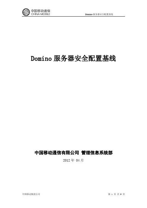 Domino服务器安全配置基线