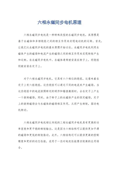 六相永磁同步电机原理