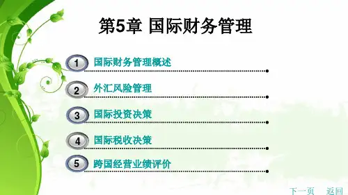 高级财务管理教学课件第5章国际财务管理