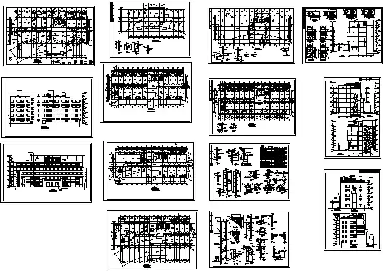 某地医院门诊及住院楼建筑设计CAD施工图