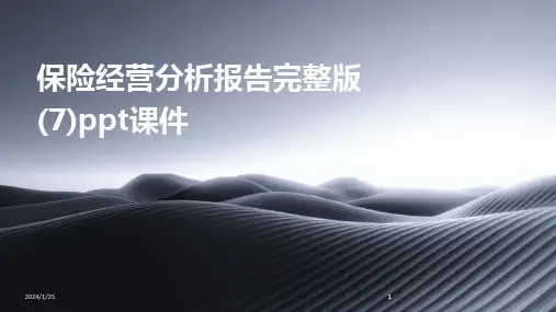 2024版保险经营分析报告完整版(7)ppt课件