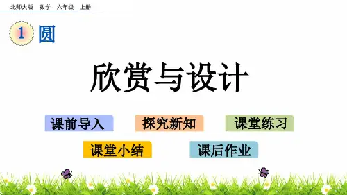 新编北师大版数学六年级上册《欣赏与设计》精品课件