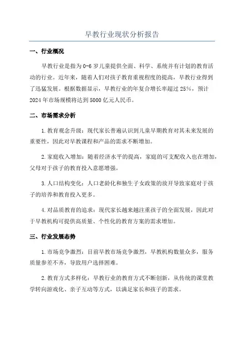 早教行业现状分析报告