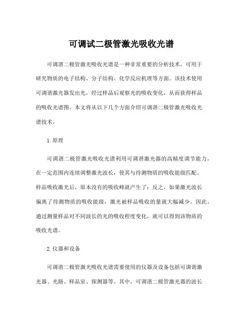 可调试二极管激光吸收光谱