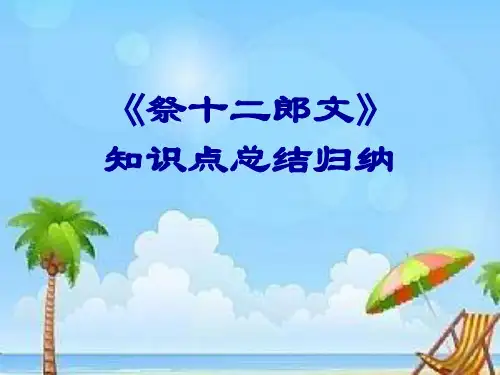 《祭十二郎文》知识点总结归纳.ppt
