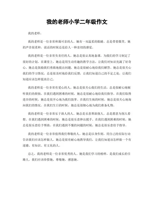 我的老师小学二年级作文