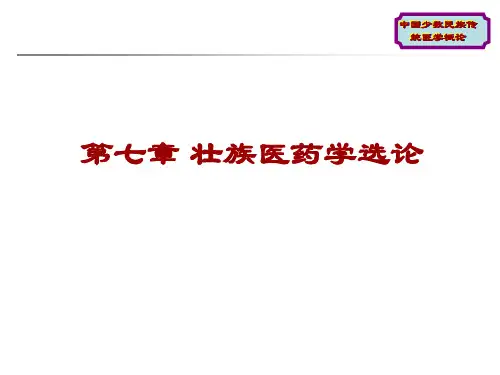 中国少数民族传统医学概论第七章壮族医药学选论--ppt课件