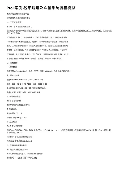 ProII案例-脱甲烷塔及冷箱系统流程模拟