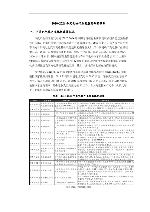 2020-2024年充电桩行业发展的分析预测