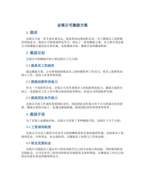 会展公司激励方案