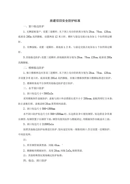 房建项目安全防护标准(1)