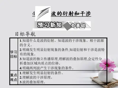 高中物理第十二章机械波4波的衍射和干涉课件