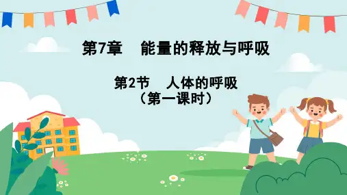 7.2 人体的呼吸(第一课时)七年级生物上册(苏科版)