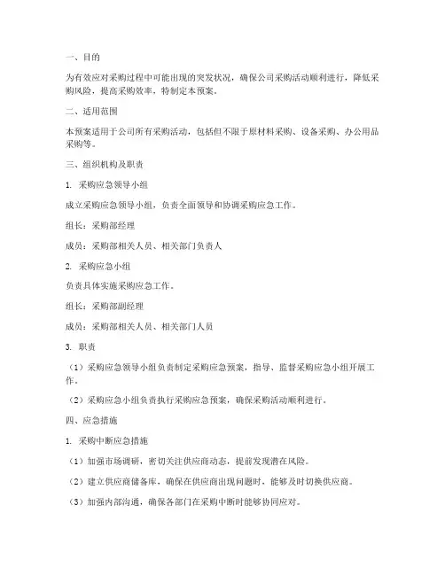 采购_应急预案