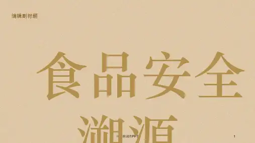 食品安全溯源ppt课件