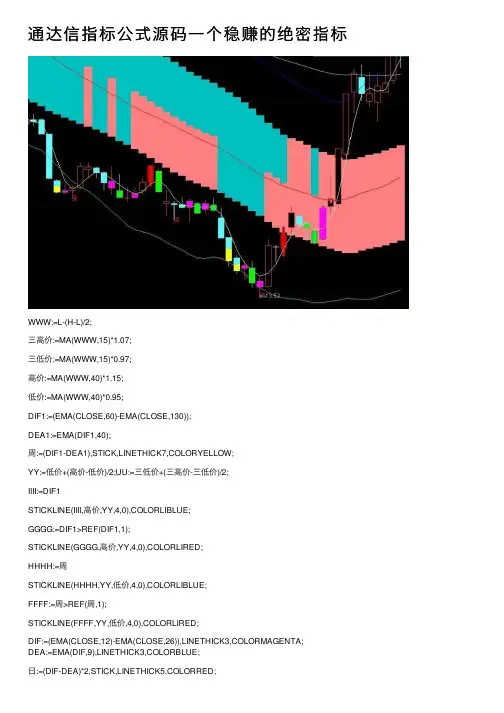 通达信指标公式源码一个稳赚的绝密指标
