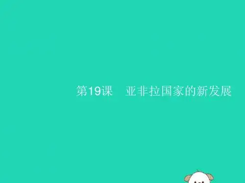 九年级历史下册 第五单元 冷战和美苏对峙的世界 第19