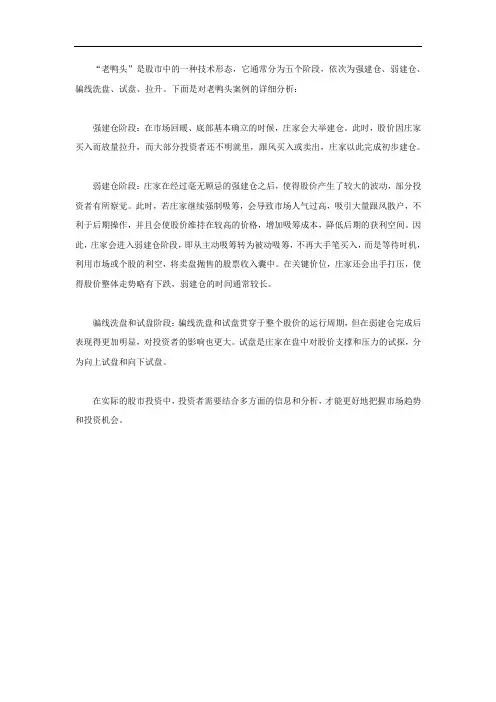 老鸭头案例