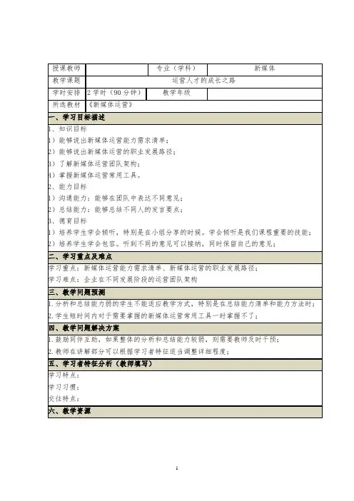 新媒体运营人才的成长之路
